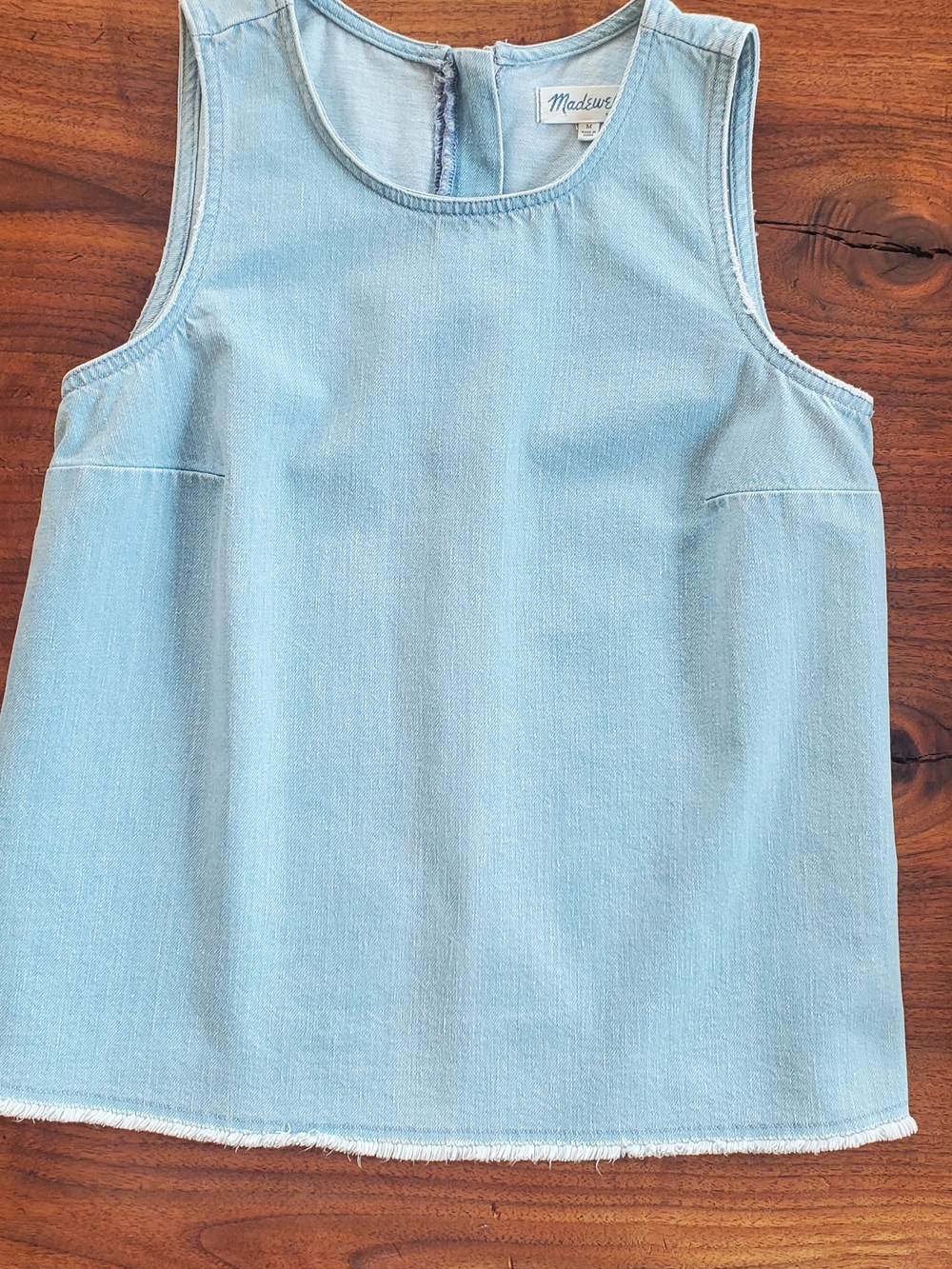 Madewell Womens Light Blue Denim Top Size Medium